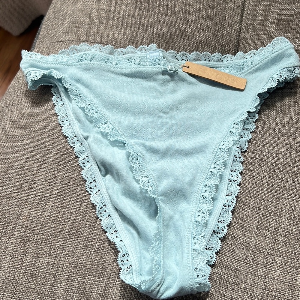Skims Lace Pointelle Cheeky Brief